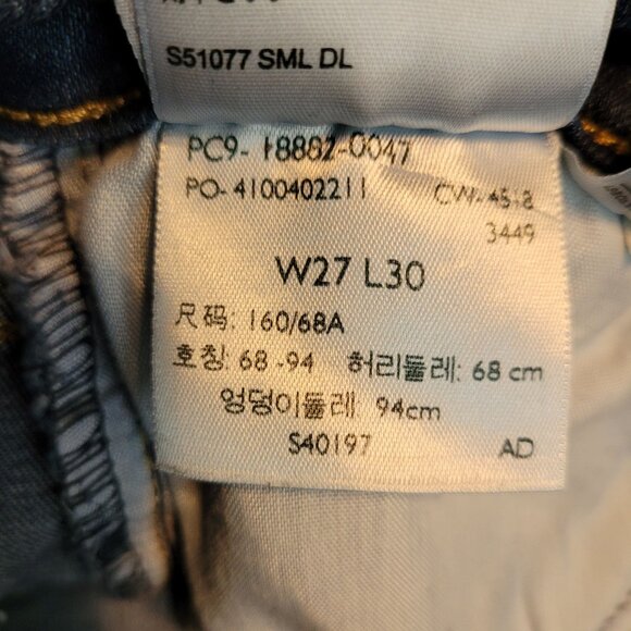Levi's Jeans Size 27 High Rise Skinny 721 Medium Dark Wash Stretch Denim Western - Picture 6 of 11